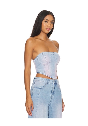 AFRM Reid Bustier in Denim-Light. Size XXL. Also in XL.