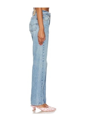 aligrace Vintage Classic Relaxed Straight Jeans in Denim-Light. Size 23. Also in 25, 26, 27, 28, 29, 30, 31, 32, 33.