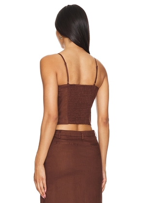 Bardot x REVOLVE Sita Top in Chocolate. Size 12. Also in 10.