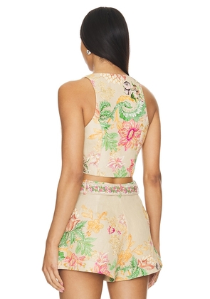 HEMANT AND NANDITA X Revolve Pahi Linen Vest in Beige. Size XS. Also in L.