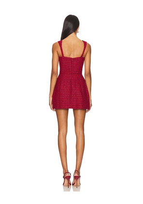 Amanda Uprichard Bethany Skort Romper in Red. Size M. Also in L, S, XL, XS.