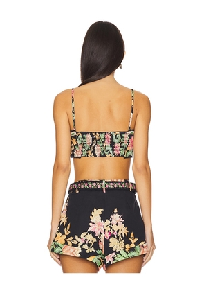 HEMANT AND NANDITA Beaded Bralette in Green. Size XL. Also in XS.