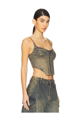 AFRM Iris Bustier in Denim-Dark. Size XL. Also in XXL.