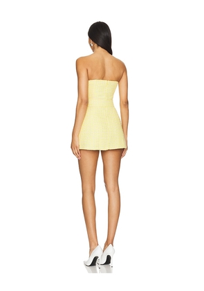 Amanda Uprichard x REVOLVE Fae Romper in Lemon. Size M. Also in S, L, XL.