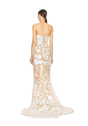 Bronx and Banco Jasmine Bridal Gown in White. Size S. Also in XS, M, L.