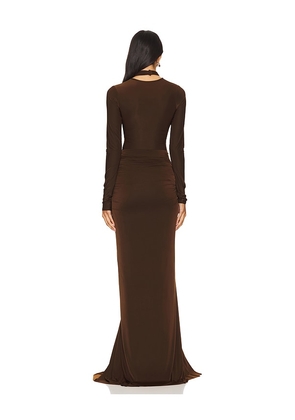 Deme by Gabriella June Gown in Brown. Size S. Also in XS, M, L, XL.