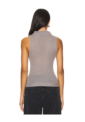 ALL THE WAYS Suki Knit Top in Grey. Size M. Also in L, S, XS.
