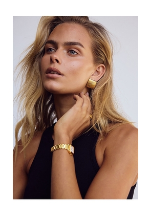 Cendre Mara Earrings in Metallic Gold.