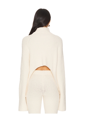 Camila Coelho Nika Sweater in Ivory. Size L. Also in XS, XXS, S, M.