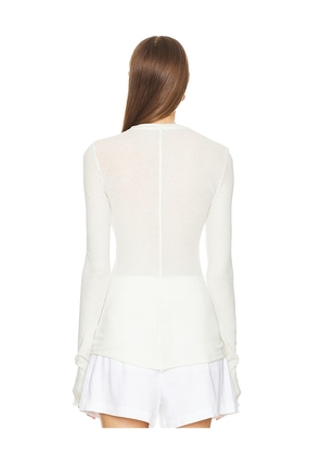 COTTON CITIZEN Marbella Long Sleeve Top in Ivory. Size S. Also in XS.