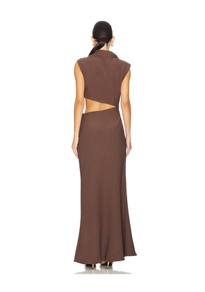 ELLIATT Nola Gown in Brown. Size M. Also in XS, L, XL.