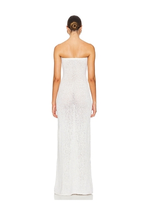 ASTA RESORT Chiara Column Dress in Ivory. Size M. Also in XS, S, XL.