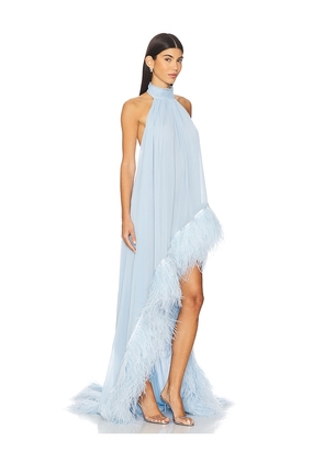 Bronx and Banco Madeline Halterneck Gown in Baby Blue. Size M. Also in S.