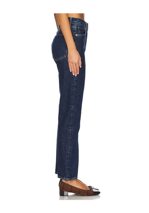 AGOLDE 90's Pinch Waist High Rise Straight Jeans in Denim-Dark. Size 24. Also in 23, 25, 26, 27, 28, 30, 32, 33.