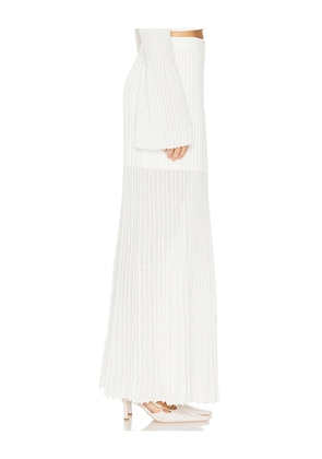 Clea Manning Knit Skirt in Ivory. Size M. Also in L, XS.