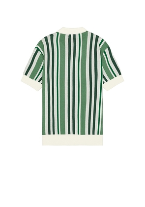 Bound Knit Polo in Green. Size M. Also in L, S, XL/1X.