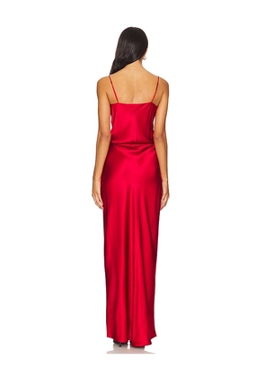 EAVES Yarden Silk Maxi Dress in Red. Size S. Also in M, XS.
