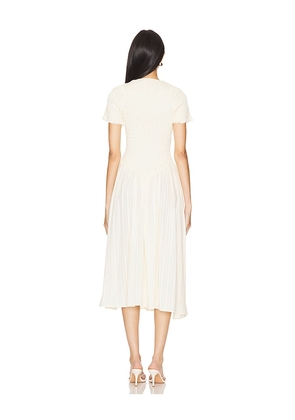 Apres Studio Ruched Marta Dress in Cream. Size S. Also in L, M.