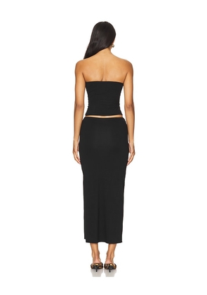 ALL THE WAYS Natalie Skirt Set in Black. Size S. Also in XS, XXS, M, L, XL.