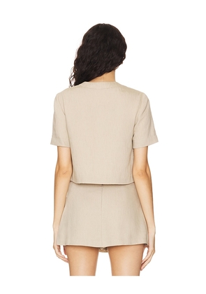 Amanda Uprichard x REVOLVE Bodie Top in Beige. Size XS. Also in L, S.