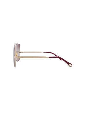 Chloe Aly Sunglasses in Metallic Gold.