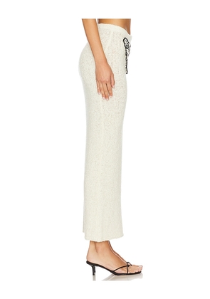 ASTA RESORT Camilla Skirt in Merino Alpaca in Ivory. Size XL. Also in L.