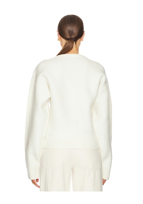 EAVES Arlet Knit Cardigan in Ivory. Size S. Also in M, L, XL.