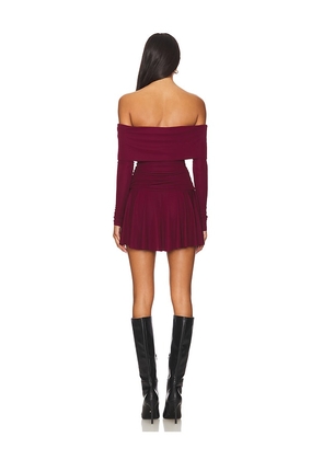 Camila Coelho Olesya Mini Dress in Burgundy. Size S. Also in XS, M.
