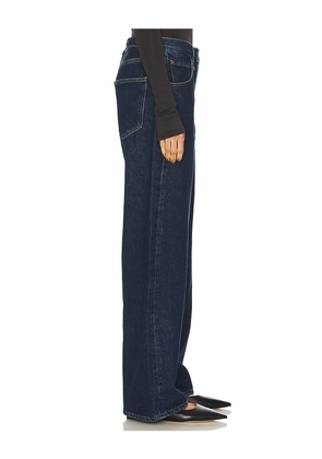 AGOLDE Low Curve Wide Leg Jeans in Blue. Size 24. Also in 25, 26, 27, 28, 29, 30, 32, 34.