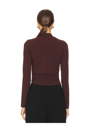 Bobi Longsleeve Top in Brown. Size M. Also in S.