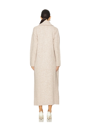 Camila Coelho Jona Maxi Sweater Coat in Beige. Size M. Also in L, S, XS.