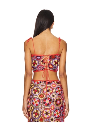 Agua Bendita X Revolve Vicky Crop Top in Brick. Size M. Also in L, S.