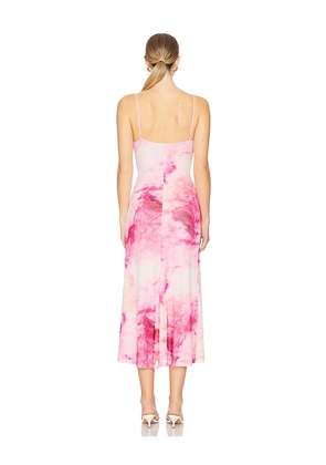 Bardot Adoni Midi Dress in Pink. Size 4. Also in 2.