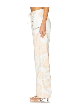 Agua Bendita x REVOLVE Veronik Pants in Cream. Size XL. Also in XS, XXL.