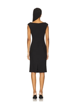 Bardot Audrey Fitted Midi Dress in Black. Size 6. Also in 4, 2.