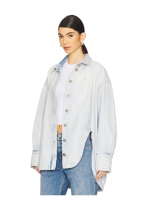 THE ATTICO Blouson Top in Blue. Size 38. Also in 36, 40, 42, 44.
