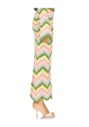 CeliaB X Revolve Striped Skirt in Pink,Yellow,Green. Size M. Also in L, S, XS.