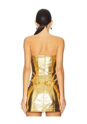 CULTNAKED Killa Bandeau Top in Metallic Gold. Size M. Also in S, XS, XXL, XXS.