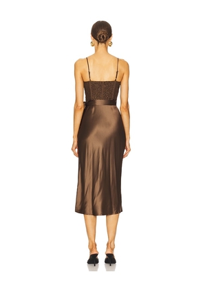 CAMI NYC Tricia Dress in Brown. Size 00. Also in 0, 2, 4, 6, 8, 10.