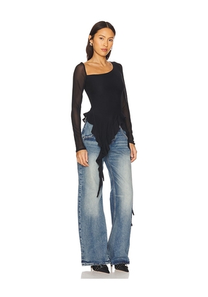 AFRM Doris Top in Black. Size S. Also in 1X, 2X, 3X, L, M, XL, XS, XXL, XXS.