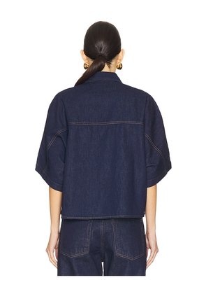AGOLDE Taron Shirt in Blue. Size L. Also in XS, S, M.