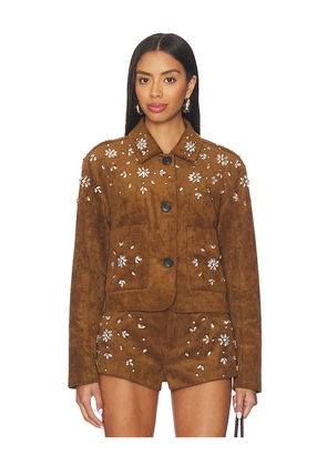 BLANKNYC Cropped Jacket in Brown. Size M. Also in XS.