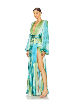 Bronx and Banco Carmen Coastal Gown in Blue. Size S. Also in XS.