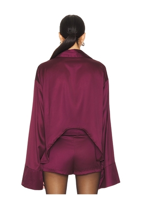 BY.DYLN Andi Shirt in Burgundy. Size M. Also in L, S.