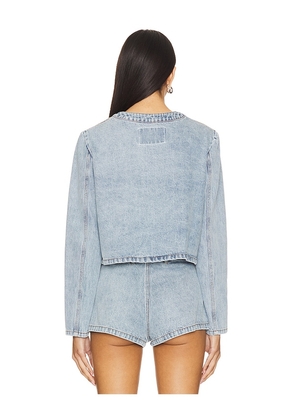 Amanda Uprichard Long Sleeve Braswell Top in Blue. Size M. Also in S.