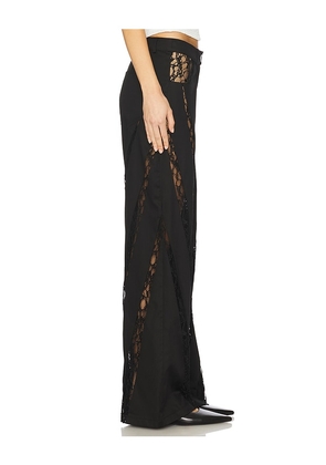 Ceren Ocak Lace Detailed Pant in Black. Size S. Also in M, L.