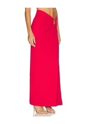 Bardot x REVOLVE Neve Maxi Skirt in Red. Size L. Also in XS, S, M, XL.
