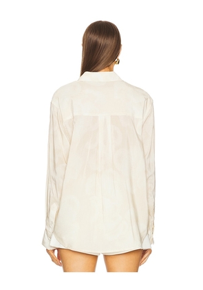 ANINE BING Braxton Shirt in Ivory. Size M. Also in S, L.
