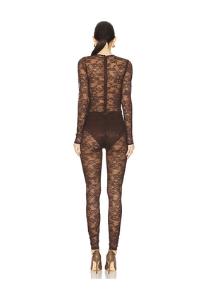 Amanda Uprichard X REVOLVE Caresha Catsuit in Brown. Size S. Also in XS.