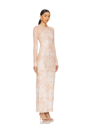 AFRM Didi Maxi Dress in Beige. Size L. Also in S, XS, XXL.